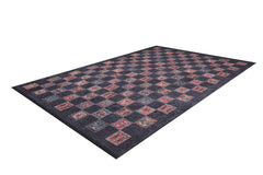 machine-washable-area-rug-Plaid-Modern-Collection-Black-JR1568