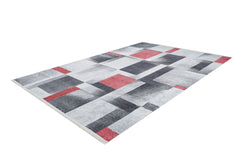 machine-washable-area-rug-Plaid-Modern-Collection-Gray-Anthracite-Red-JR1576