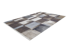 machine-washable-area-rug-Plaid-Modern-Collection-Bronze-Brown-JR1580