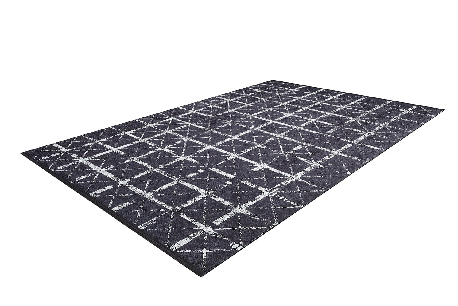 machine-washable-area-rug-Plaid-Modern-Collection-Black-JR1806