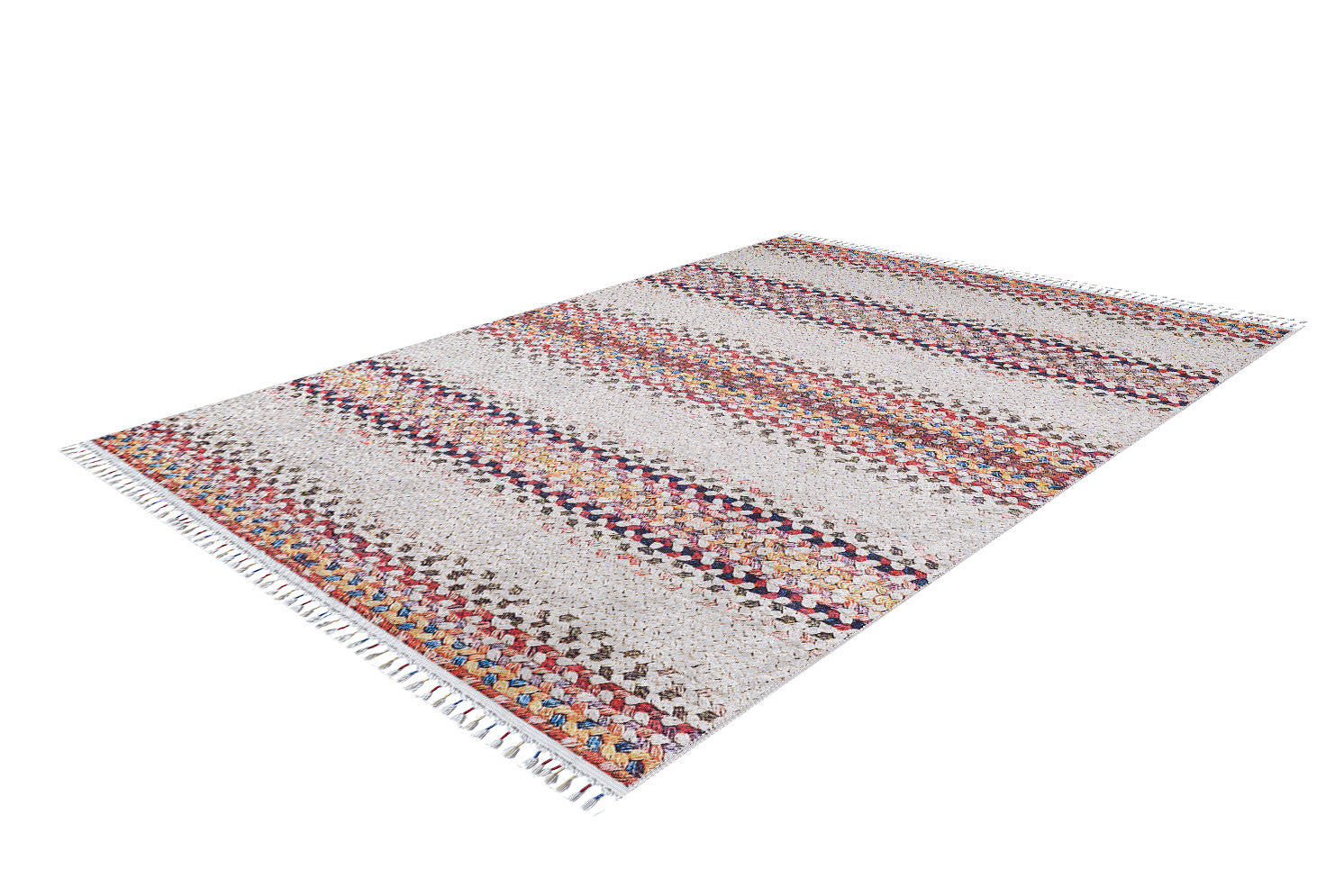 machine-washable-area-rug-Braided-Tassel-Collection-Red-JR5001
