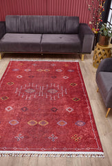 machine-washable-area-rug-Braided-Tassel-Collection-Red-JR5080
