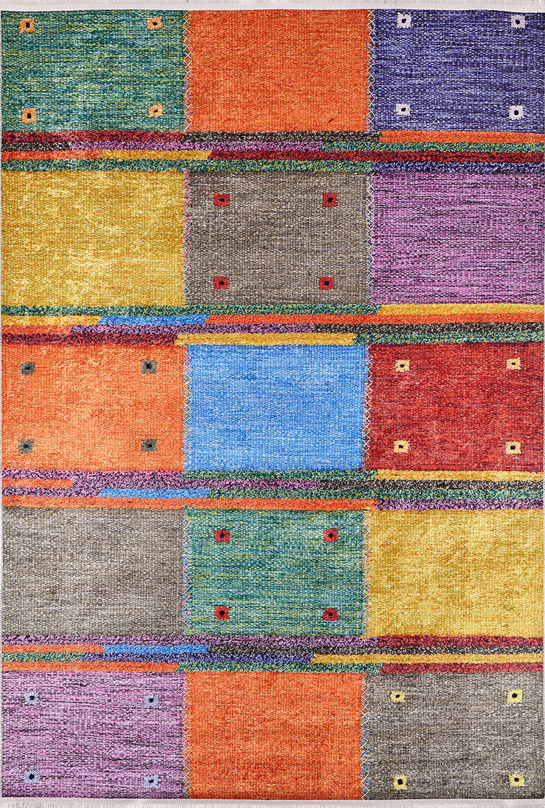 machine-washable-area-rug-Plaid-Modern-Collection-Multicolor-JR95