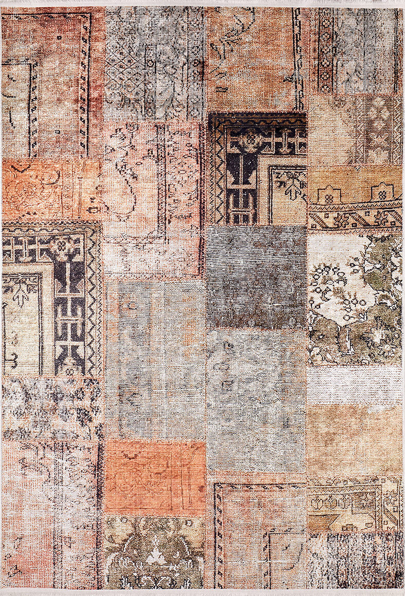 machine-washable-area-rug-Patchwork-Collection-Bronze-Brown-JR711