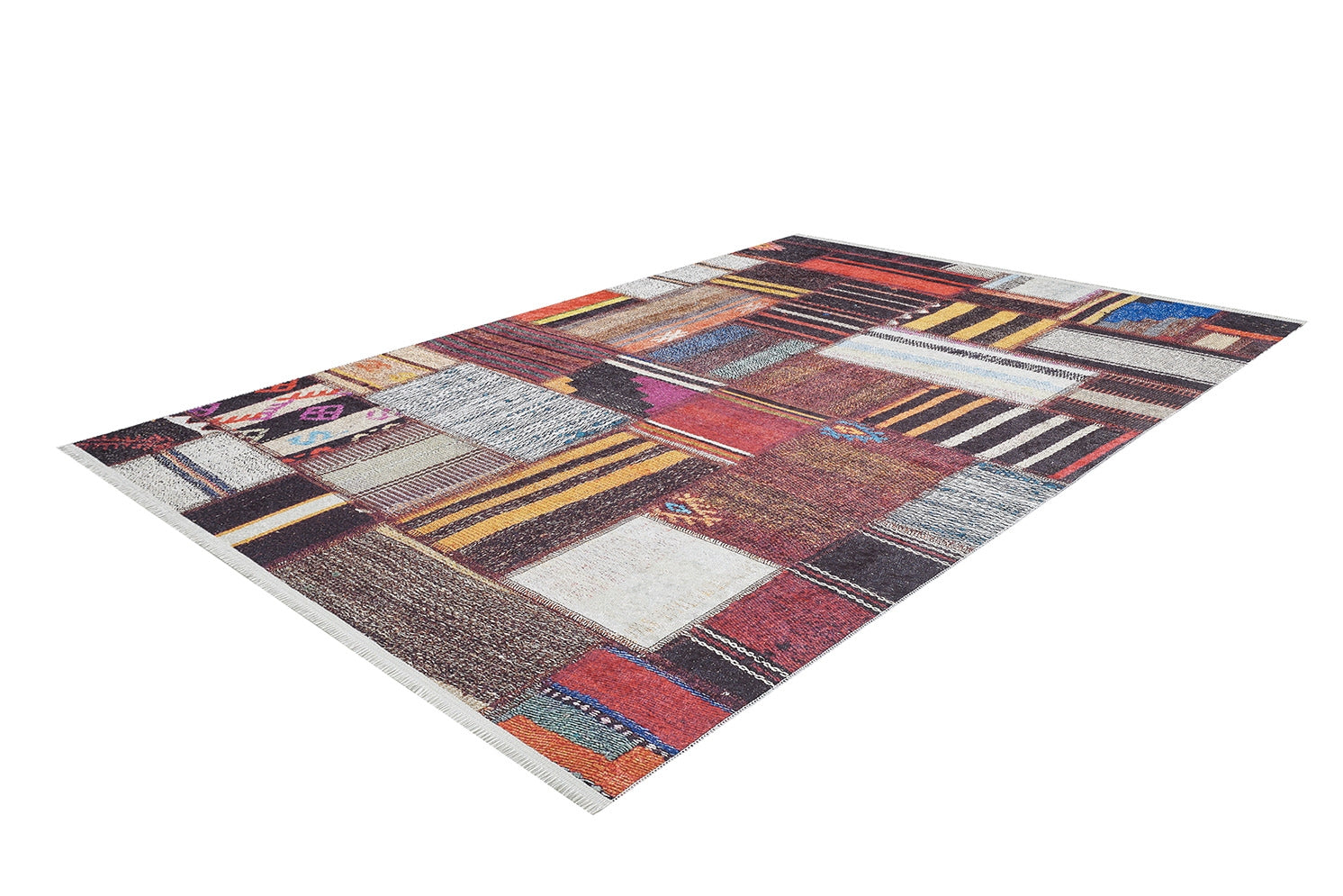 machine-washable-area-rug-Tribal-Ethnic-Patchwork-Collection-Multicolor-JR1623