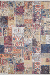 machine-washable-area-rug-Tribal-Ethnic-Patchwork-Collection-Multicolor-JR1963