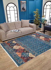 machine-washable-area-rug-Tribal-Ethnic-Collection-Blue-JR1641