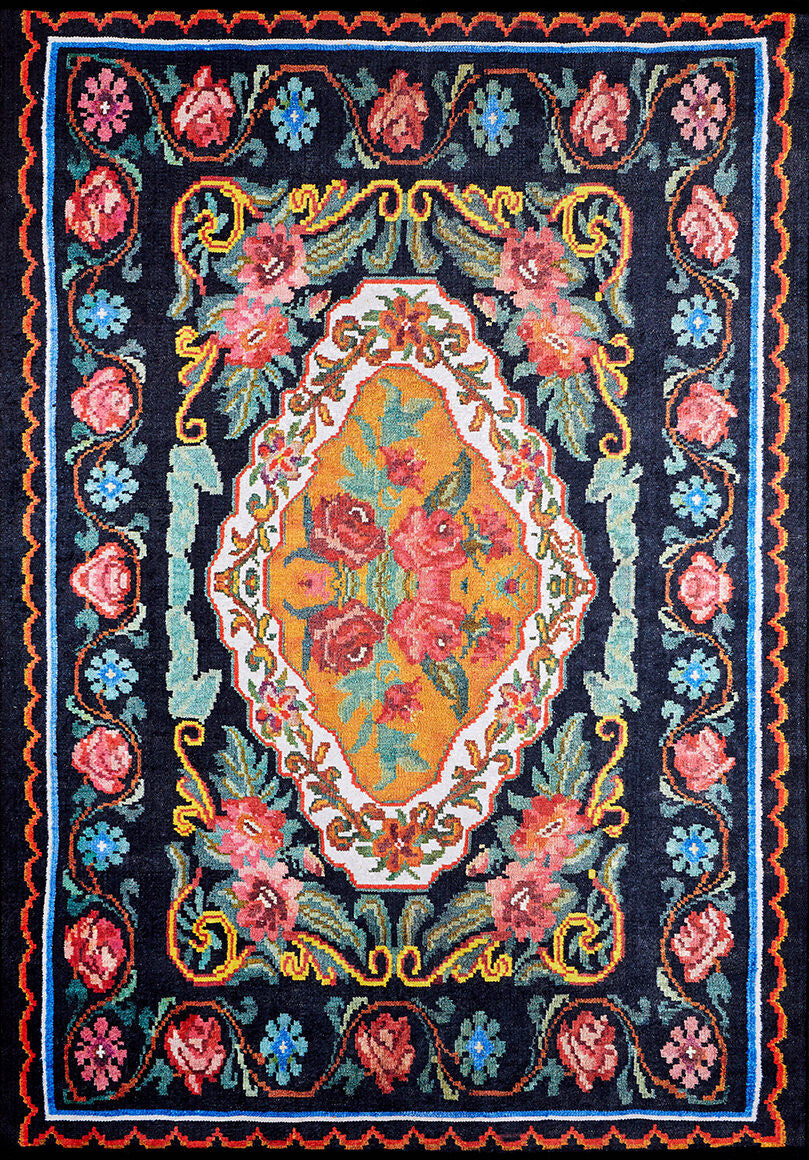 machine-washable-area-rug-Floral-Collection-Multicolor-JR152